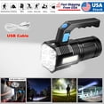 thumbnail image 1 of (Huayusheng)--LED Flashlight USB Rechargeable Torch COB Spotlight Camping Light High Lumens Emergency Lamp 4 Modes Waterproof Work Light**--（ ;['[）, 1 of 5