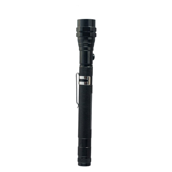 LED Flashlight,Ultra-Bright, Lightweight & Durable Mini Flashlight, Telescoping Magnetic Pickup Tool, LED Magnetic Flashlight Rechargeable, Extendable Neck with Light & Base(Black,17.1*2.2*2.2cm)