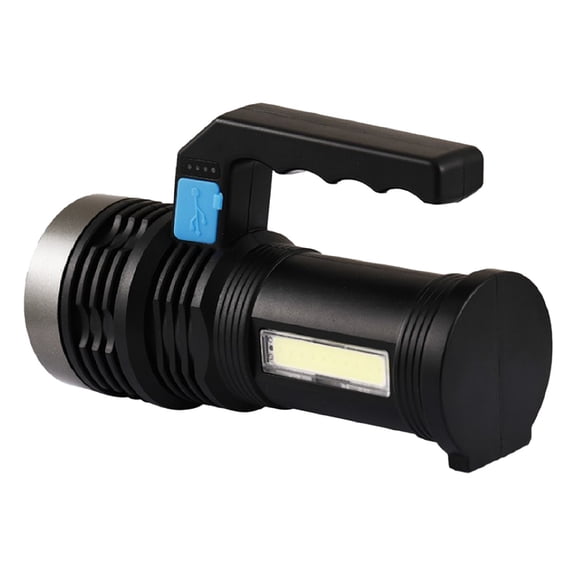 LED Flashlight with 4 Modes, Rechargeable, High Power, Long Throw up to 500m, Waterproof, for Camping Outdoor