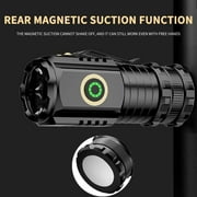 LED Flashlights High Lumens - Mini Flashlights for Camping, Hiking, Dog WalkingLed Home Portable Small Mini Three-eye Lamp Outdoor Strong Light Flashlight Rechargeable Super Bright Clearance