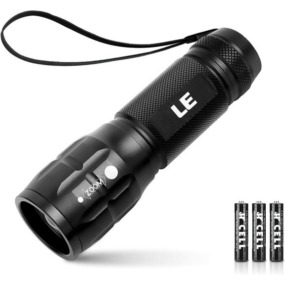 LED Flashlights High Lumens Small Flashlight Waterproof Adjustable Focus Flash Light for Outdoor Emergency AAA Batteries Included Tactical & Camping Accessories