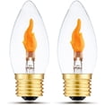 thumbnail image 1 of LED Flickering Light Bulbs E26 Flame Effect Bulb Standard Base, Fire Light Bulbs for Halloween Christmas Decoration, 2 Pack, 1 of 5