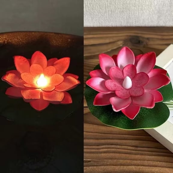 LED Floating Waterproof Candle Light with Flickering Effect, Battery Powered Electronic Flameless Lamp for Pool, Pond, Wedding, Garden and Holiday Decoration