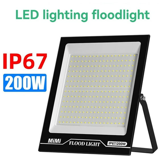 LED Flood Light Warm Light 200W Outdoor Spotlight IP67 Waterproof Spotlight Searchlight for Garden Lighting