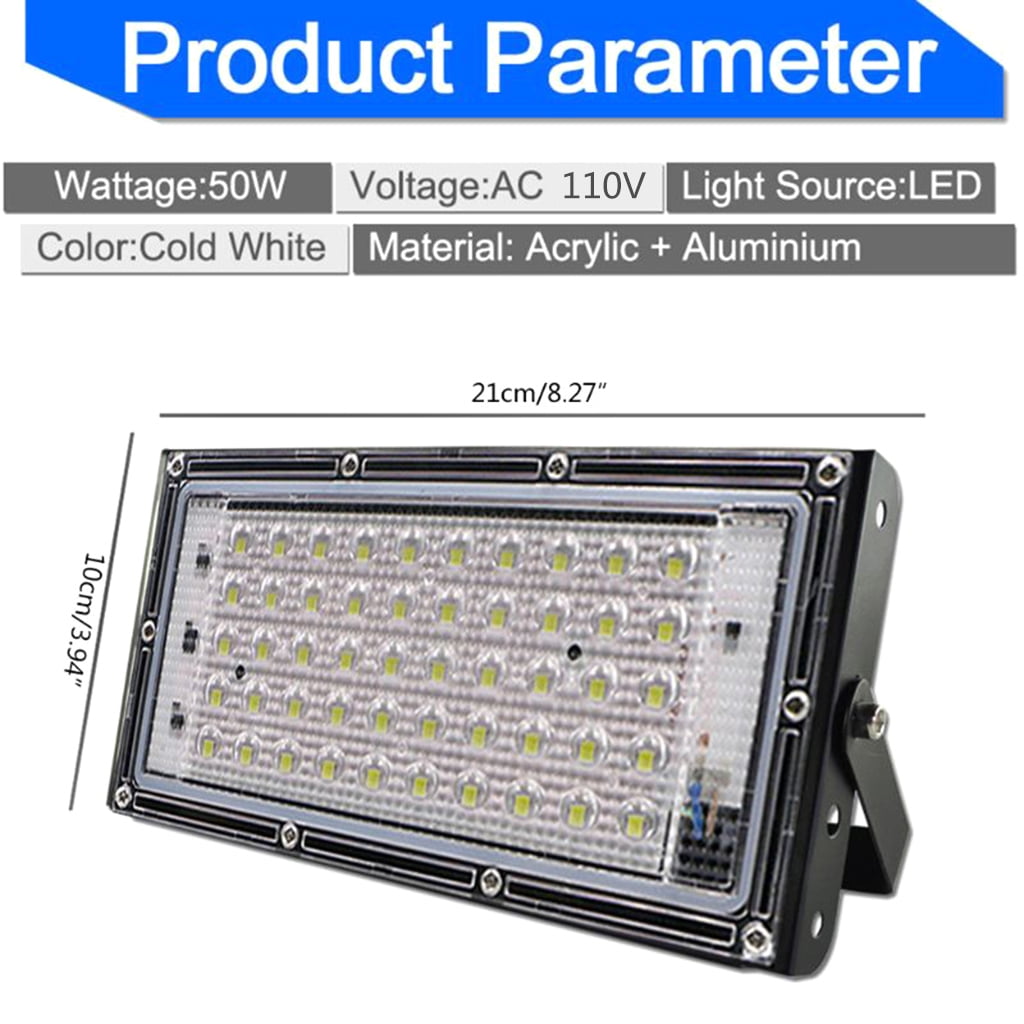 ✪ LED Floodlight Outdoor Spotlight 50W Wall Washer Lamp Reflector IP65 Waterproof Lighting Garden RGB Flood Light AC 110V
