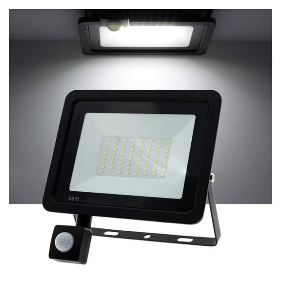 LED Floodlight PIR Motion Sensor White/Warm White IP66 Exterior Projector Spotlight Outdoor Lighting Floor Lamp ,Durability