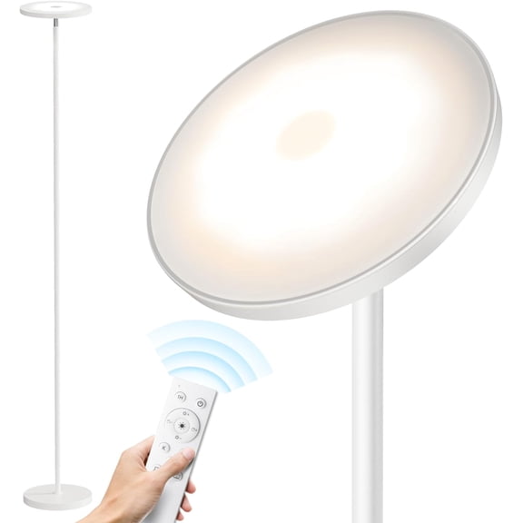 LED Floor Lamp 32W 3000LM 69 Inch Tall Stepless Dimmable Torchiere Lamp White Bestseling