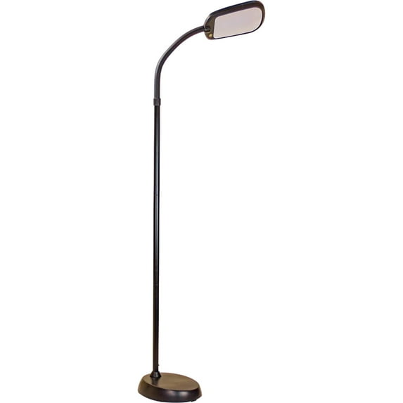LED Floor Lamp Bright Reader Natural Daylight Full Spectrum Black SLIMMER DESIGN