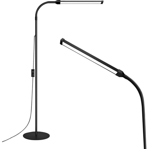 LED Floor Lamp Bright, Reading Floor Lamp for Home Office, Lash Lamp, Tattoo Light, Dimmable Gooseneck Standing Lamp for Task Craft Sewing Bedroom