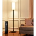 thumbnail image 1 of LED Floor Lamp for Living Room, Dimmable Standing Lamps with Foot Switch,Remote Custom Color Temperature Black Pole Lamp with Lampshade,12W Led Bulb Tall Lamps for Bedroom Office Kid Room (Black), 1 of 9