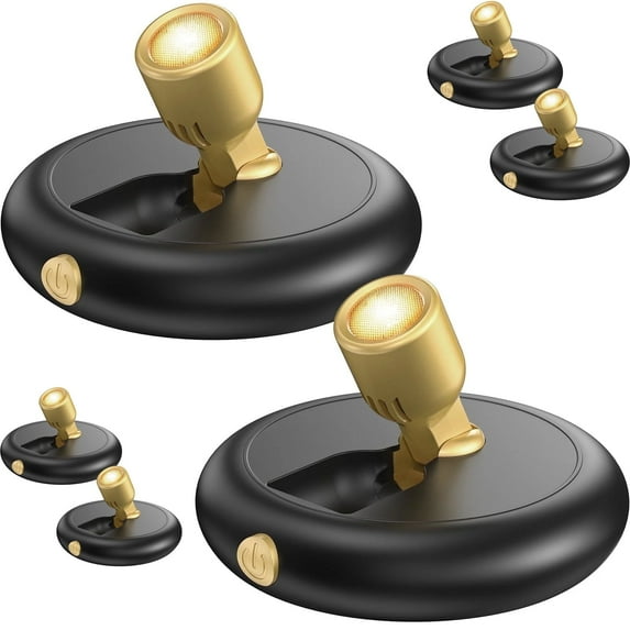 SZRSTH LED Spotlight Indoor - 6Pack Battery Spot Light with Dimmable Timer Remote for Wall Display Painting