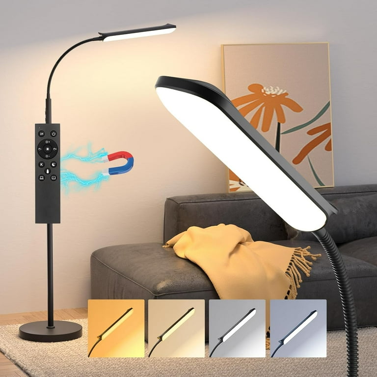 ACMETOP Floor Lamp 18W 1800LM Bright LED Floor Lamp with Stepless Adjustable 2700K 6500K Colors and Dimmer Remote and Touch Control Adjustable