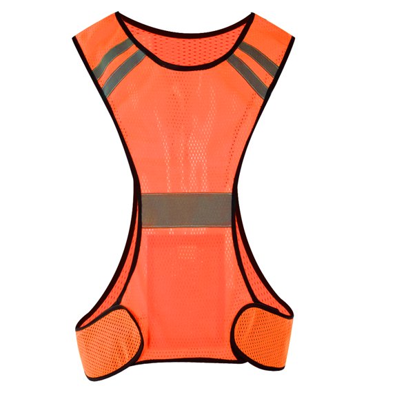 LED Fluorescent Night Running Vest Outdoor Sports Safty Reflective Waistcoat Nacarat