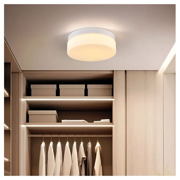 LED Flush Mount Ceiling Light, 24W 12 Inch Round Recessed Ceiling Lamp; Modern Kitchen Bathroom Bedroom Hallway Lighting Fixture (White, 3 Color Modes)
