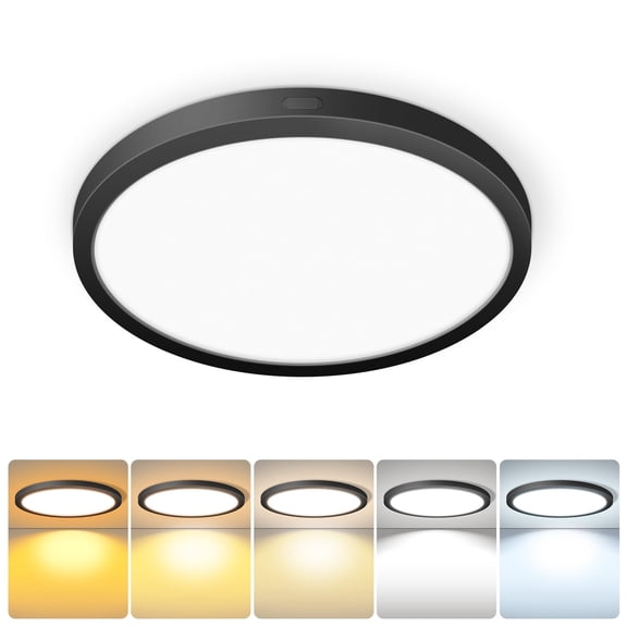 MW Lighting 7 Inch Flush Mount LED Ceiling Light Fixture,14W 120V, 5CCT 2700/3000/3500/4000/5000K,Slim LED Ceiling Lights for Bedroom, Kitchen, Hallway, Laundry,Triac Dimmable