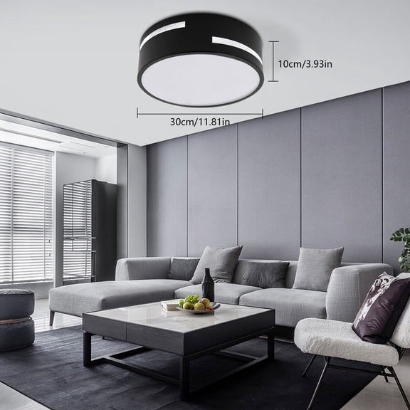 LED Flush Mount Ceiling Light Corded Electric Black Ceiling Light for Indoor Use