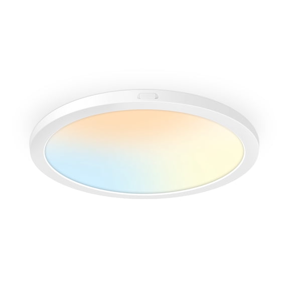 LED Flush Mount Ceiling Light Fixture, Modern Kitchen Recessed Ceiling Lamp 2700K/3000K/3500K/4000K/5000K White 25W 1700Lm 12 Inch Closet Round Surface Mount for Laundry Bedroom Hallway Kitchen