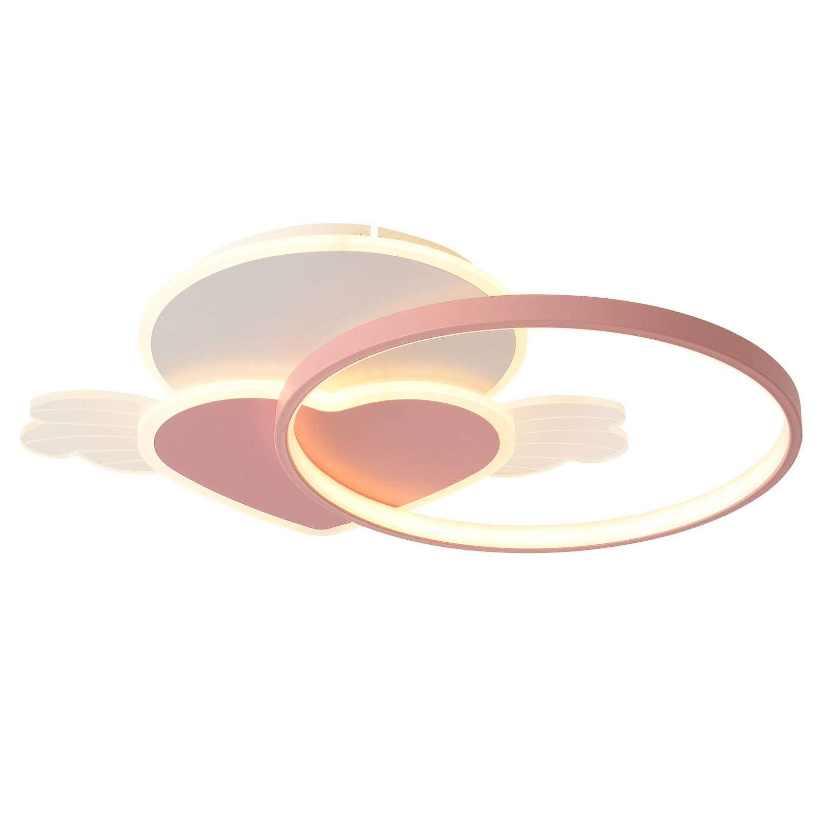 LED Flush Mount Ceiling Light Fixture with Remote Control, 3000K-6500K 3-Color Dimming Round Chandelier Modern Lighting 40W Dimmable Lamp, 19.68" Close to Ceiling Dining Room Bedroom Kitchen Lights