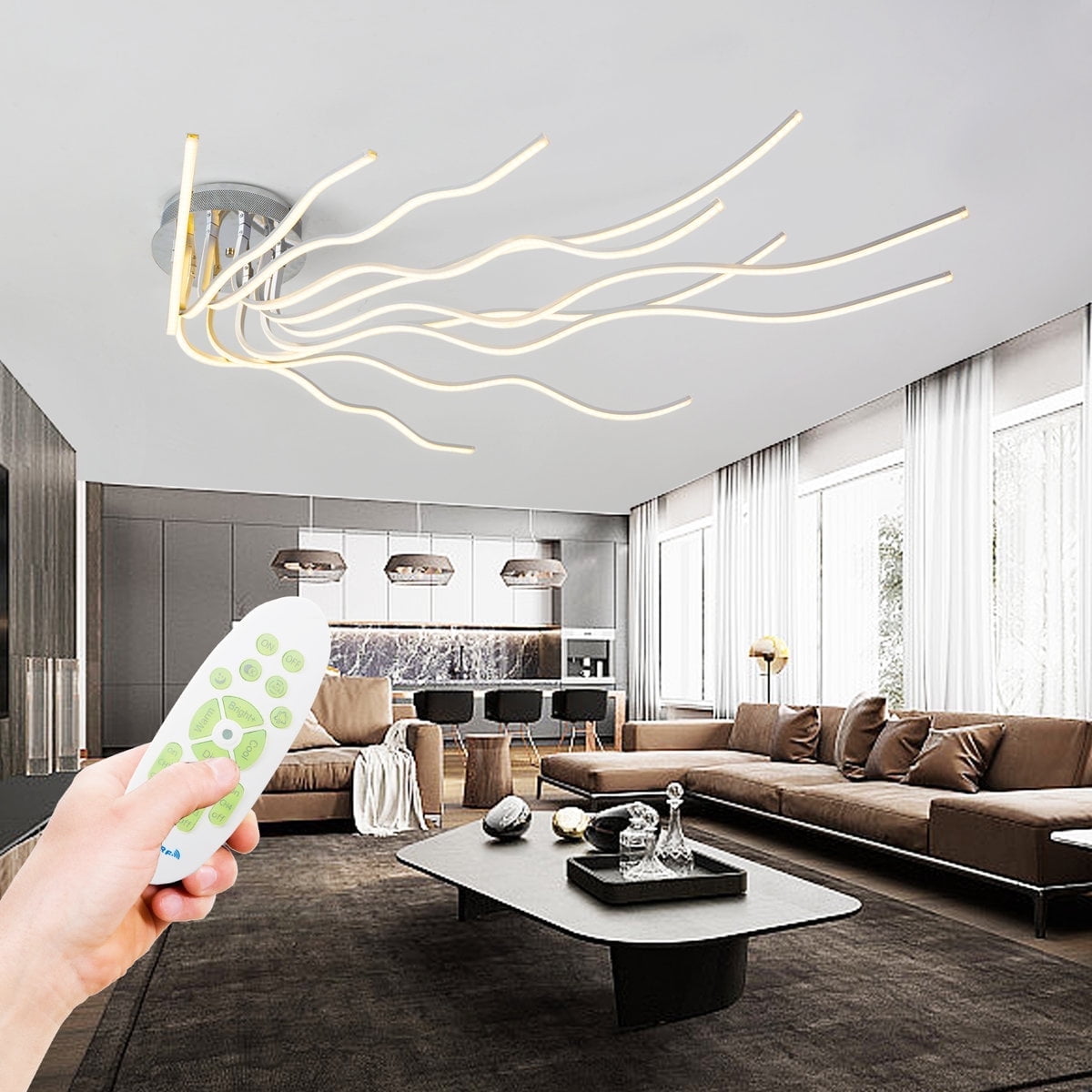 LED Flush Mount LED Modern Ceiling Light Ceiling Lamps Dimmable with Remote Control