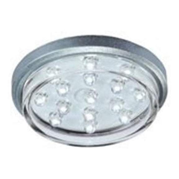 LED Flush Mount, Matte Silver Finish with Clear Glass