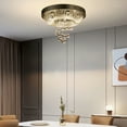 thumbnail image 1 of LED Flush Mount Pendant Lamp Modern Crystal Ceiling Light Chandelier Room Decor Lighting Fixture, 1 of 18