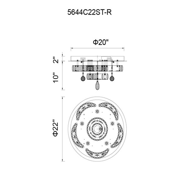 LED Flush Mount with Chrome finish
