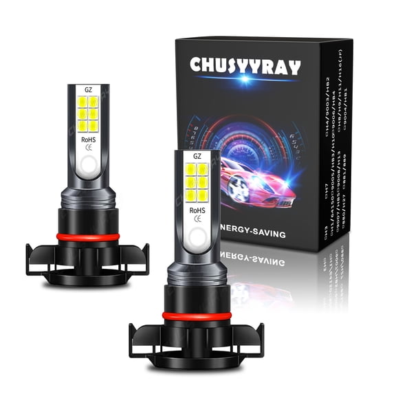 LED Fog Driving Light 5202 H16 2504 6000K Bright White Bulbs PSX24W 8000LM