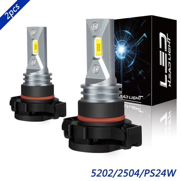 LED Fog/Driving Light Bulb for 2007-2012 GMC Acadia 5202/2504/PS24W White 4000LM 2x