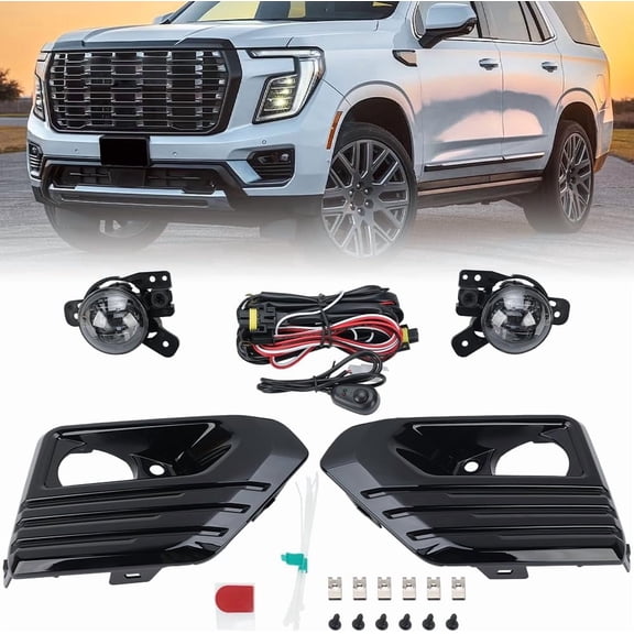 LED Fog Driving Light Set For 2025-2026 GMC Yukon ELEVATION DENALI Wire SwitchWILL NOT FIT AT4 / AT4 ULTIMATE Models