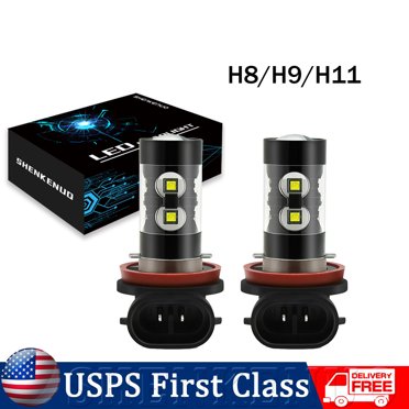 Super Protekz H11 LED Fog Light Bulb Kit For Acura MDX 2007-2013 - 6000K White, 2 Pack