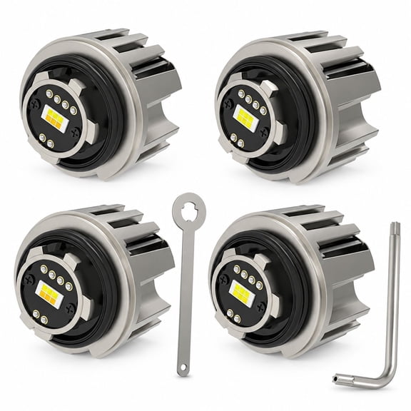 LED Fog Light and Reverse Light Bulb Kit, L1B Dual Color 3000K/6000K and LW5B 6000K White, IP67 Waterproof, 4 Pieces