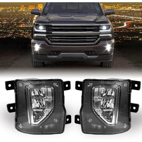 LED Fog Lights Driving Bumper Lights for 2016 2017 2018 Chevy Silverado 1500