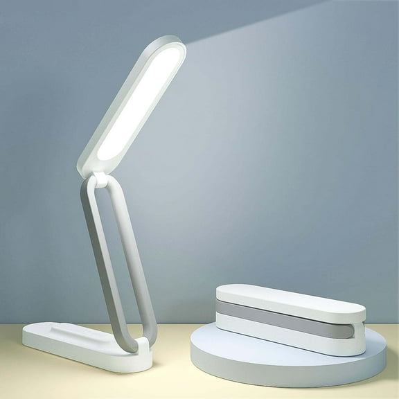 LED Foldable Modern Desk Lamp with 3 Modes Dimmable, White
