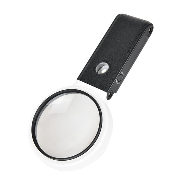 LED Folding Handheld Magnifying Glass Illuminated Lighted Magnifier for Macular Degeneration Seniors Reading Close Work