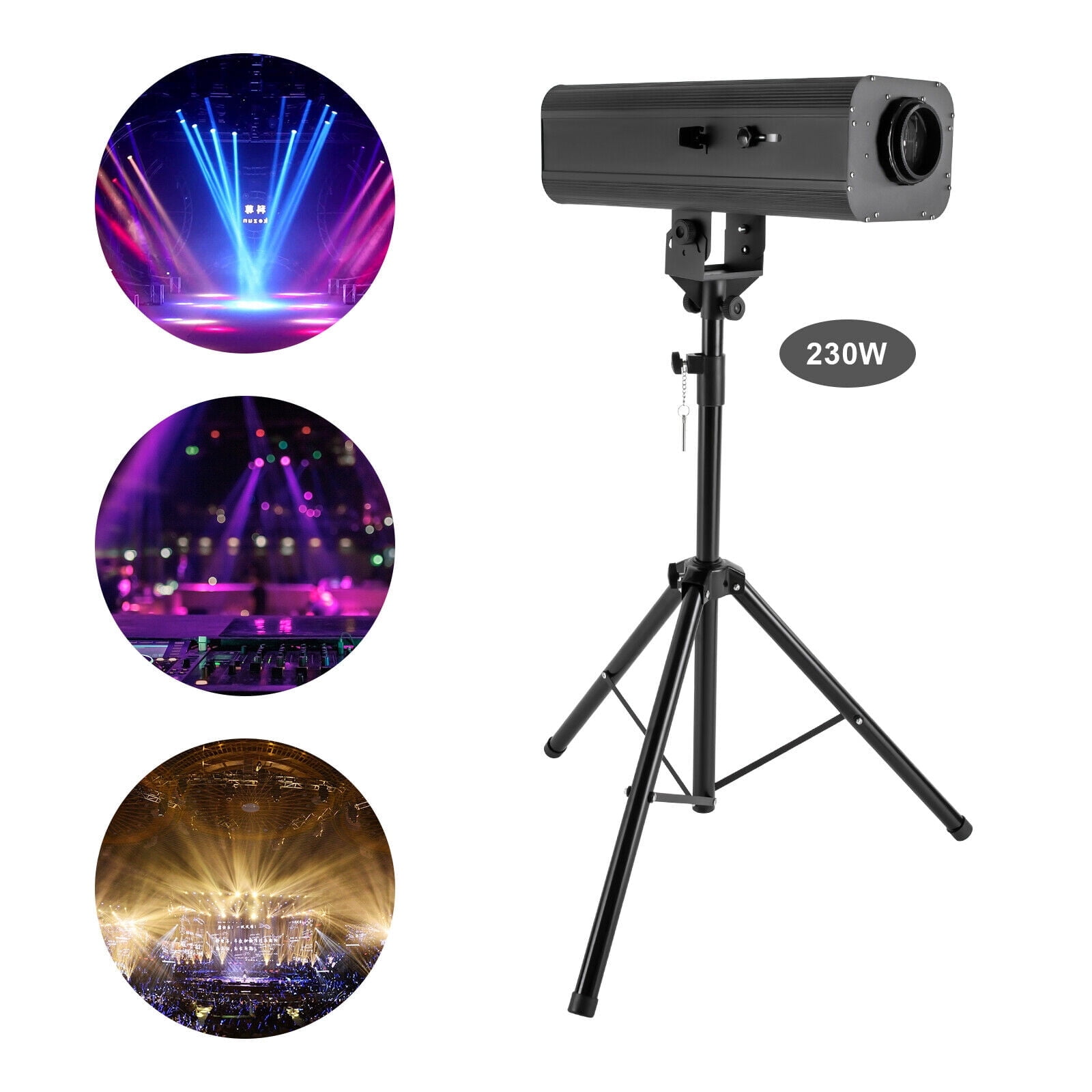 LED Follow Spot Light Manual Control Spotlight Stage Light &Stand 6 Color