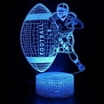 thumbnail image 1 of LED Football Light 3D Visual Effects Acrylic Football Sign Lamp 16 Colors Changing  Saving Night Light for Kid, 1 of 6