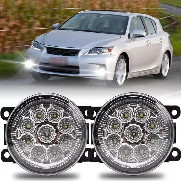 LED Front Fog Light Bumper Driving Lamps Right+Left for Lexus CT200h 2011-2017