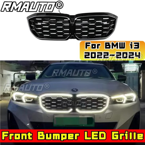 LED Front Grill For BMW 3 Series i3 2022-2024 Car Front Bumper Grillg Modification Part Front Bumper LED Grille Car Accessories