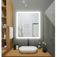 thumbnail image 1 of LED Front-Lighted Bathroom Vanity Mirror: 48" Wide x 40" Tall - Commercial-Grade - Rectangular - Wall-Mounted, 1 of 7