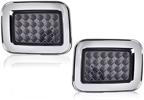 LED Front Park Signal Lamp Compatible with 2003-2009 Hummer H2 Left Right LED Corner Signal Lights Parking Lamps Turn Signal Marker Light Front Fender Replacement 2pcs 15060529