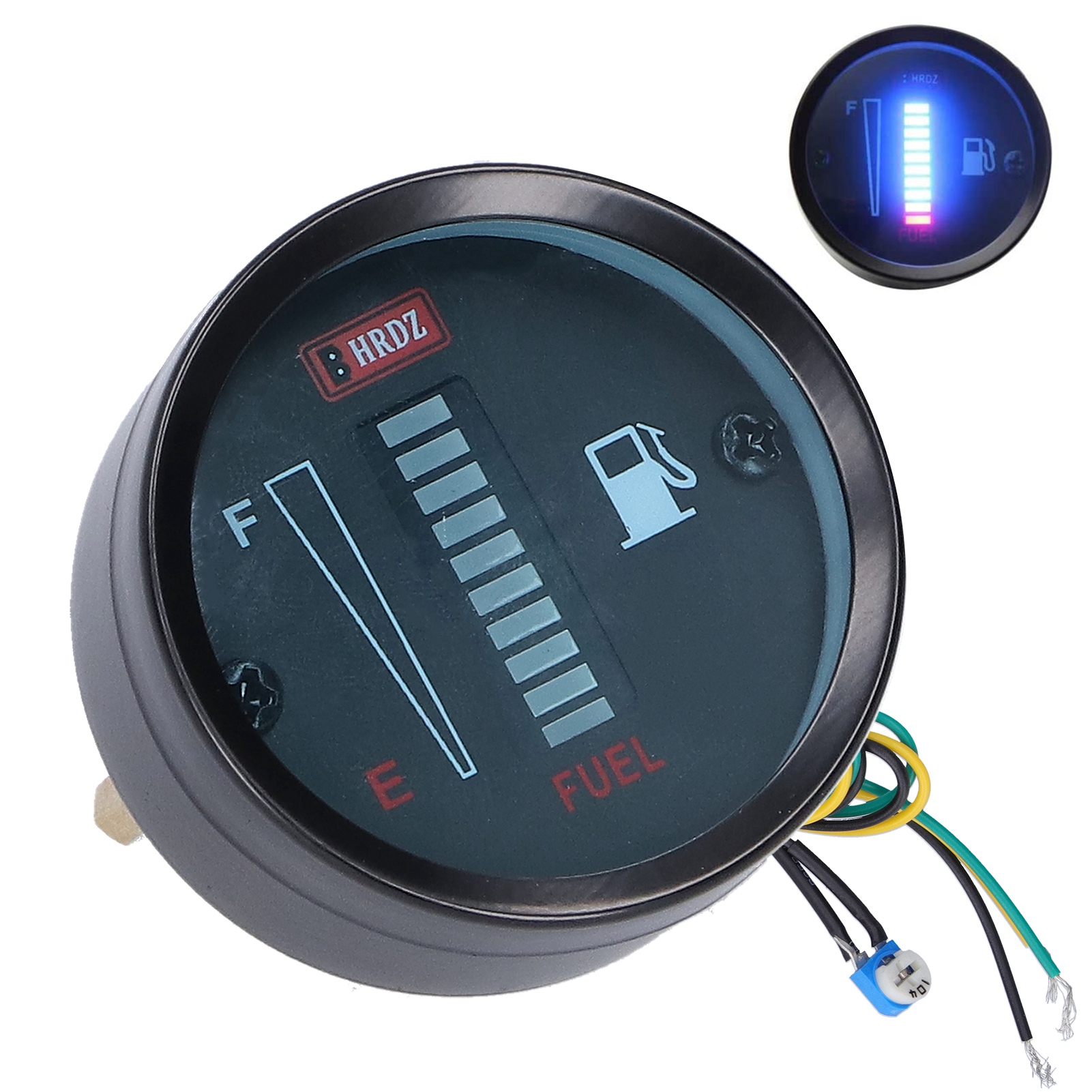 LED Fuel Meter Gauge Indicator 52mm Dia 12V Adjustable Resistance for ...