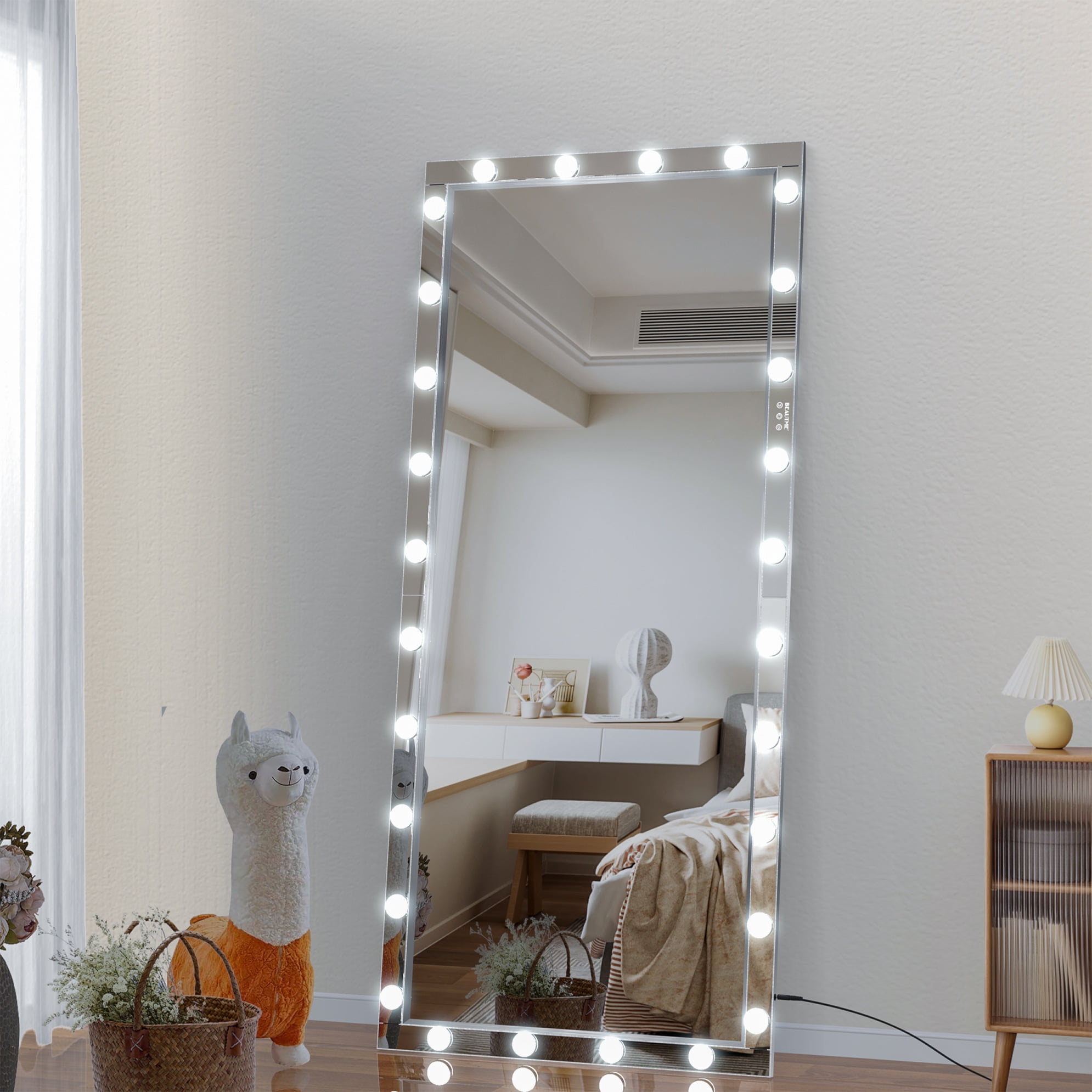 LED Full Body Mirror with Lights, Extra Large Full Length Vanity Mirror