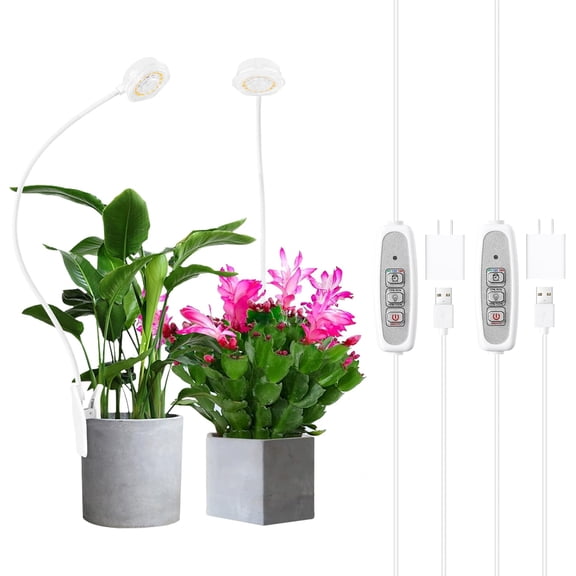 Halo Plant Grow Light, 6000K White LED Full Spectrum Growing Lamp for ...