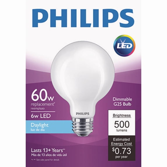 LED G25 60W DL FR BULB