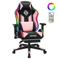 thumbnail image 1 of Hoffree LED Gaming Chair for Kids 8-14 Gaming Chairs for Teens with Adjustable Headrest and Lumbar Support Ergonomic PU Leather Kids Gaming Chair with Led Lights, 1 of 9