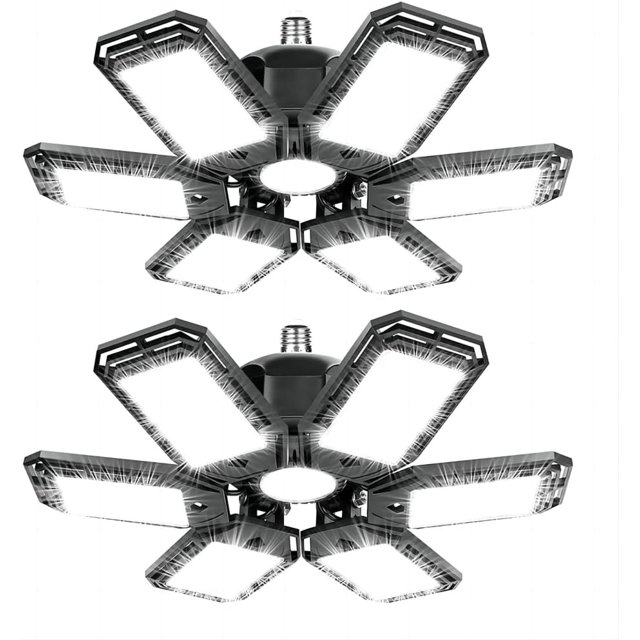 LED Garage Light 15000 Lumen 6500K Daylight 150W, Six Leaf Led Garage