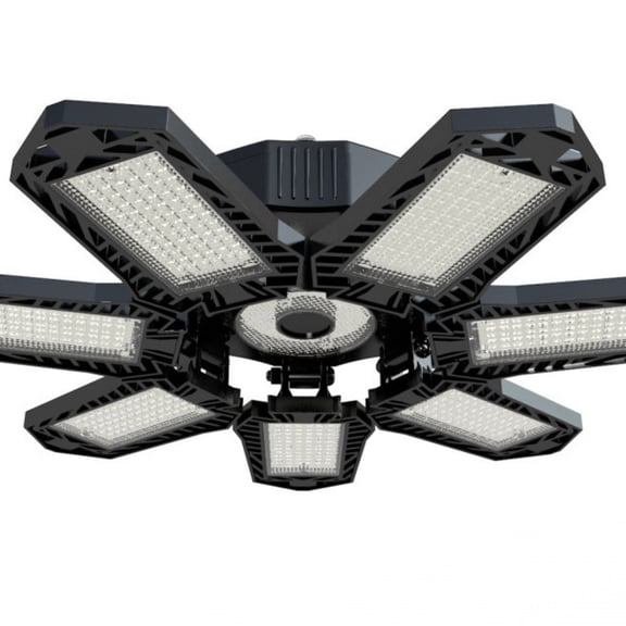 LED Garage Light - 6000 Lumen 6500K Daylight 60W, Three Leaf Led Garage Ceiling Lights