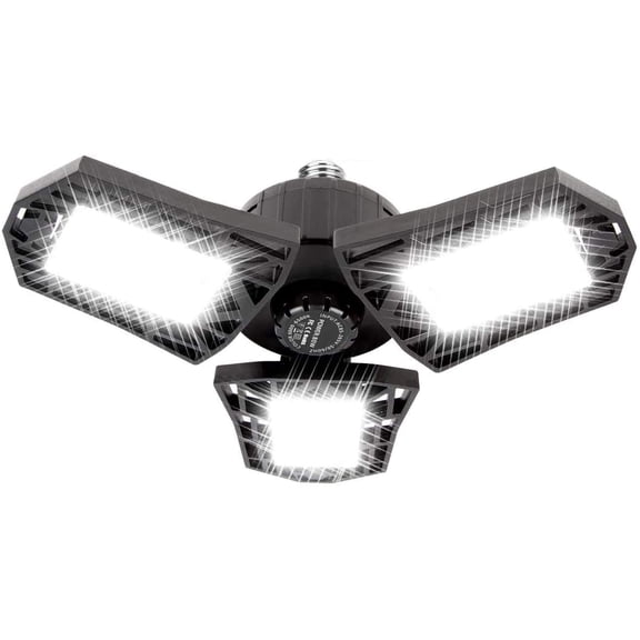 LED Garage Light - 6000 Lumen 6500K Daylight 60W, Three Leaf Led Garage Ceiling Lights