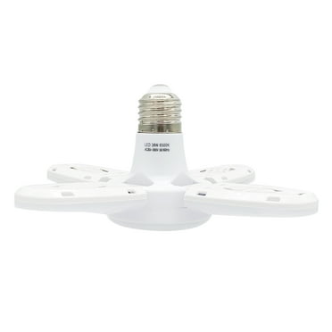 LED Garage Lights-Dimmable Garage Lights Ceiling,38W 6000LM 6500K E27/B22LED Garage Ceiling Lights with 4 Adjustable Panels for Garages, Workshop,indoor, outdoor, workshop and warehouse（4pcs）