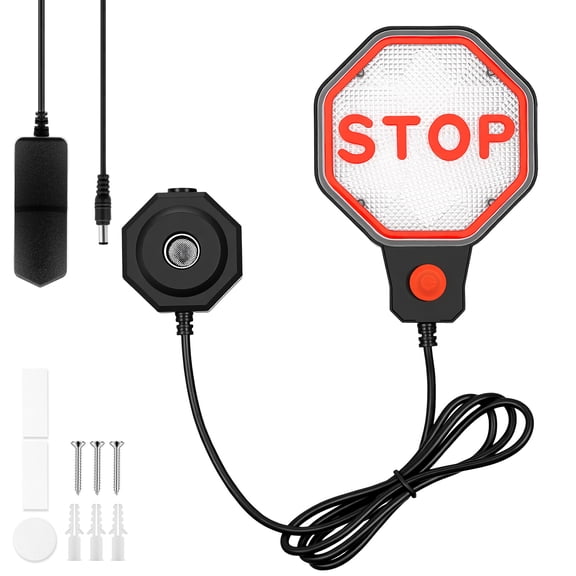LED Garage Parking Sensor 3-Color Precision Indicator, Adjustable Parking Distance, Dual Power Supply, Ideal for Cars, SUVs & Trucks